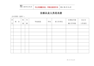 全部从业人员花名册