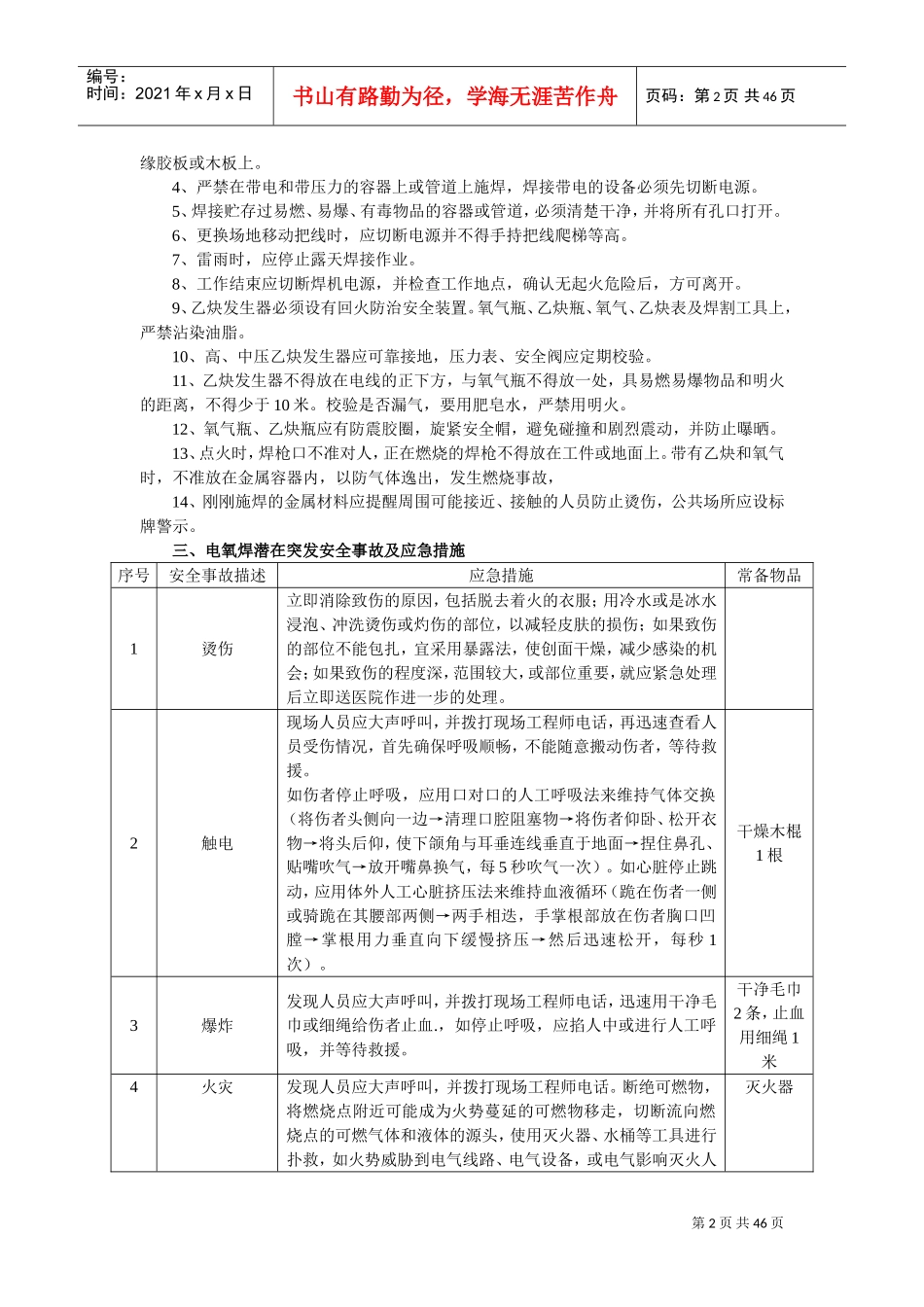 岗位危险告知书(DOC43页)_第2页
