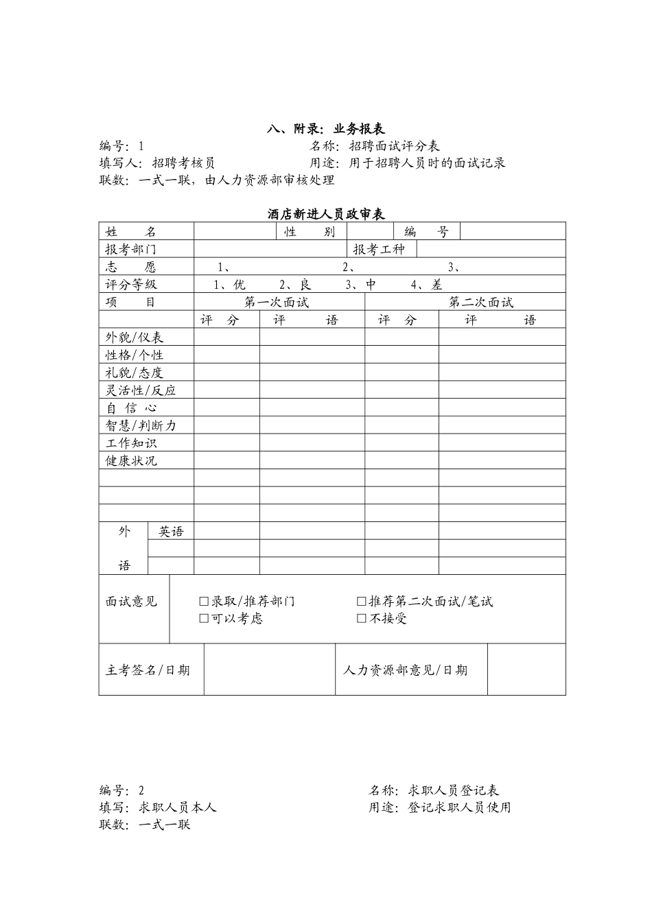 人力资源各种表格(全套)_第3页