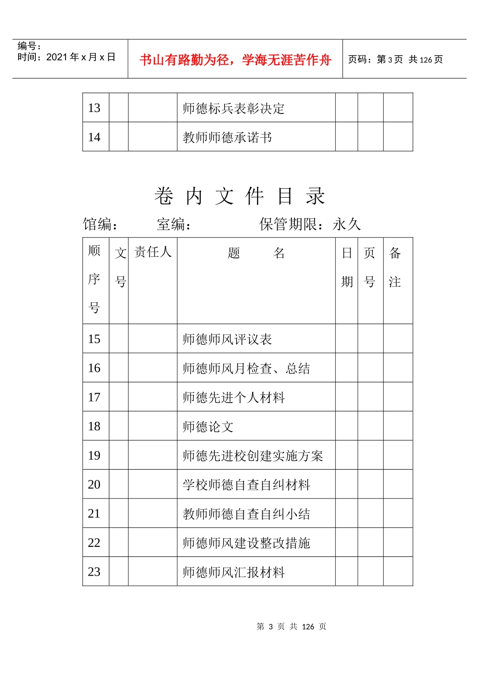人力资源-2022XXXX年师德师风档案_第3页