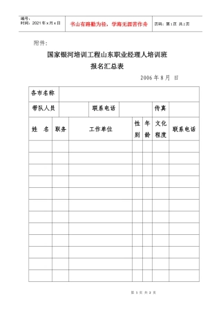 国家银河培训工程山东职业经理人培训班