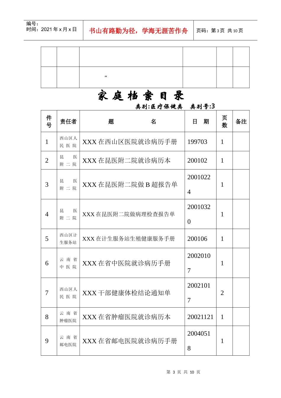 家庭档案目录_第3页