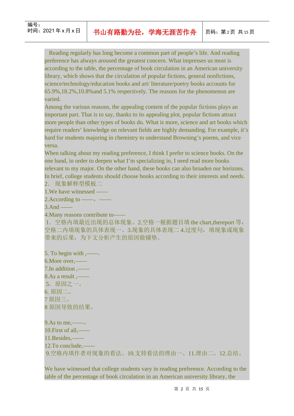 十二句英语作文法写作模板_第2页