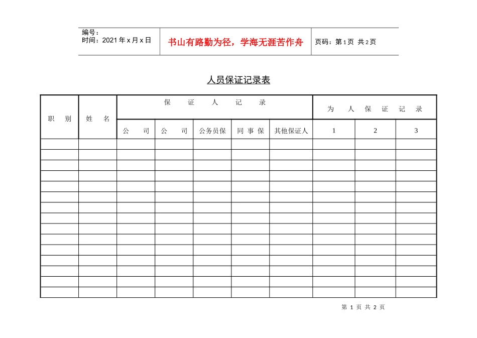 人力资源-202211人员保证记录表_第1页