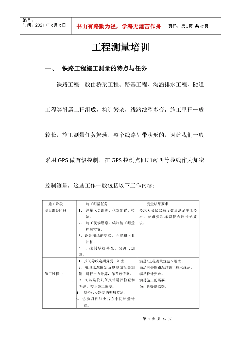 工程测量培训_第1页