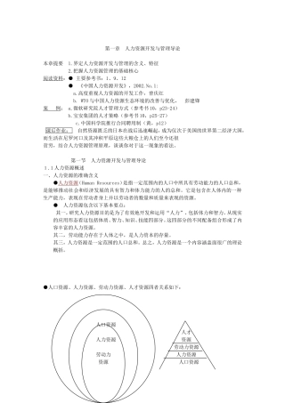 企业人力资源开发与管理导论