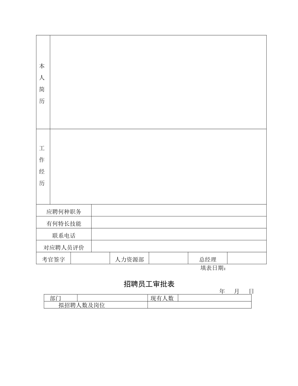 实用的人力资源各种表格_第3页