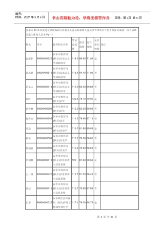 XXXX年汉中行政系统体检 Microsoft Word 文档