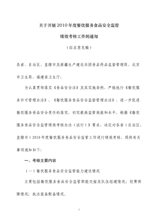 XXXX年餐饮监督绩效绩效考核意见表