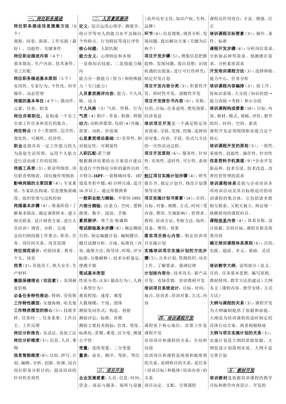 国家二级企业培训师范本汇总_第1页