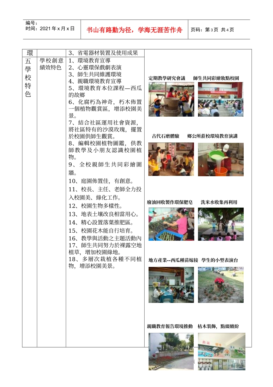 嘉义县鹿草乡下潭国民小学环境教育绿色永续校园成果_第3页