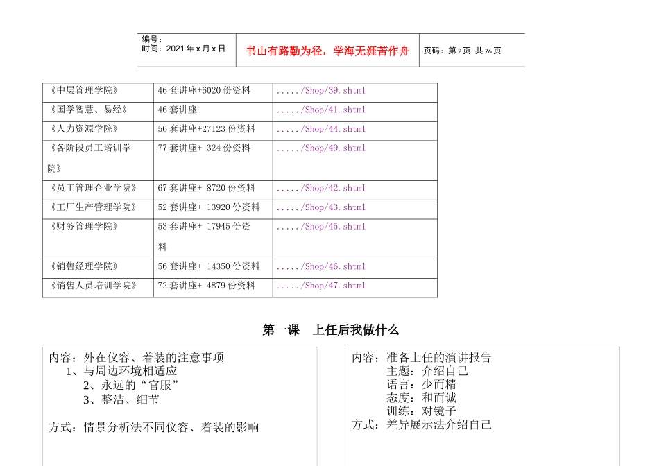 主管经理晋升经典培训教材_第2页