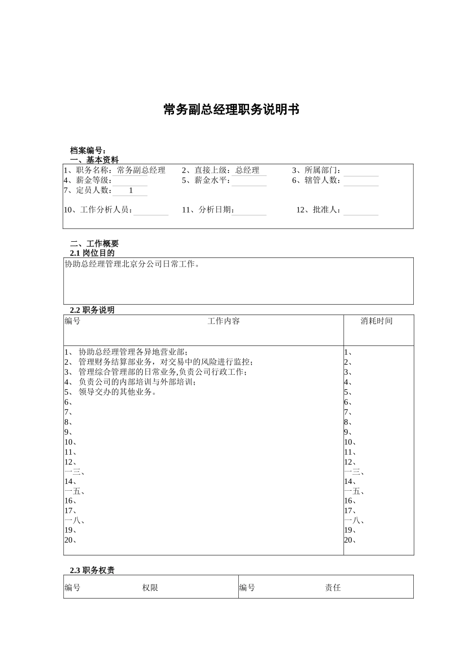 常务副总经理岗位描述_第1页