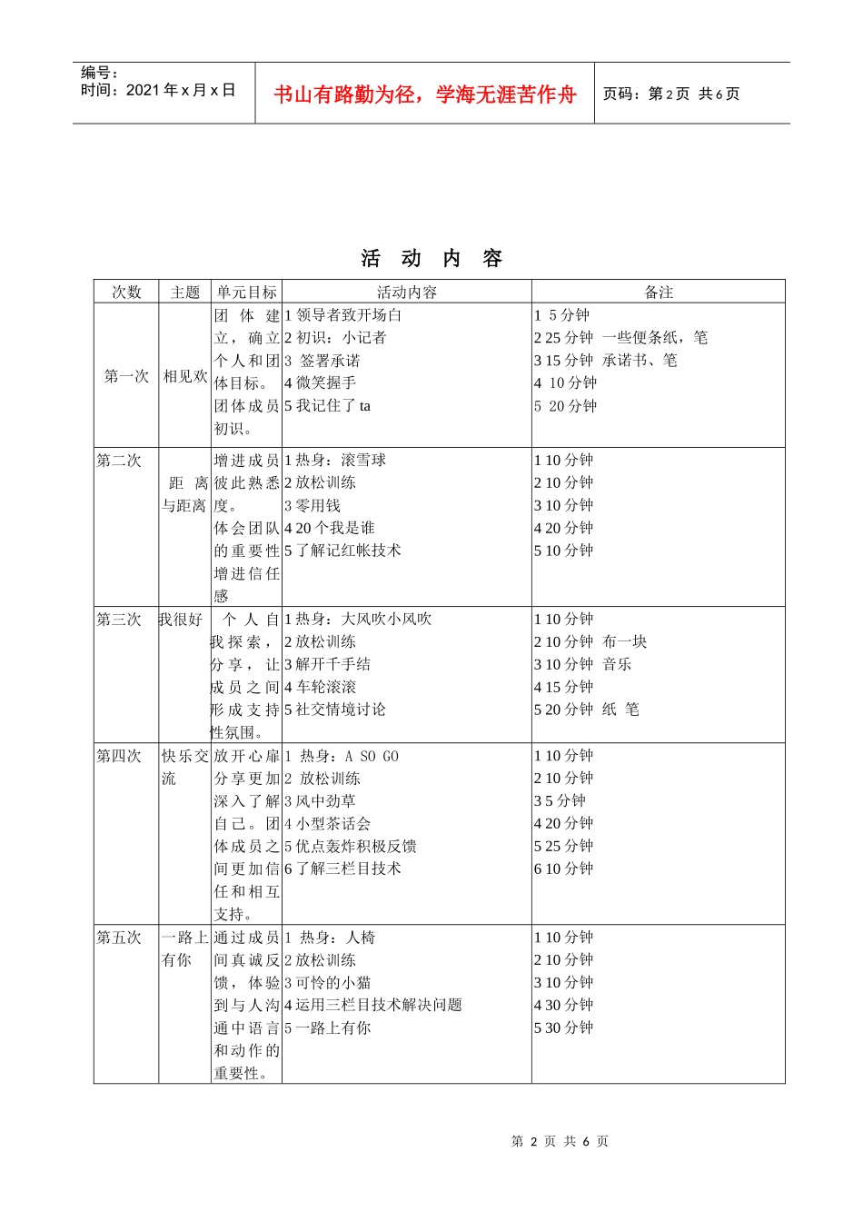 团体工作计划_第2页