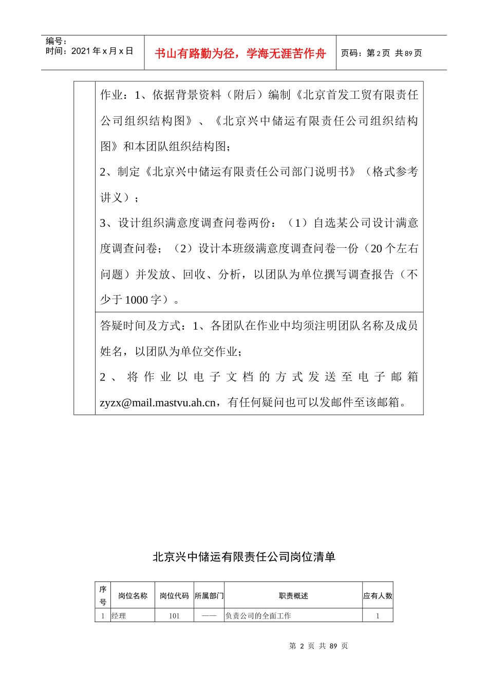人力资源管理模拟实习教学内容(doc 87)_第2页