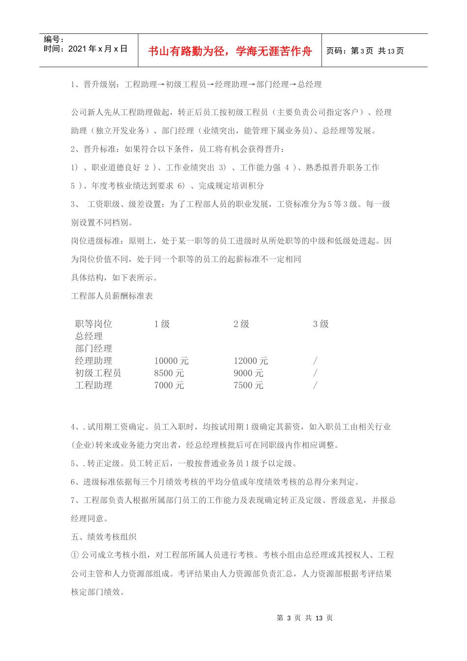 工程项目部绩效考核方案概述_第3页