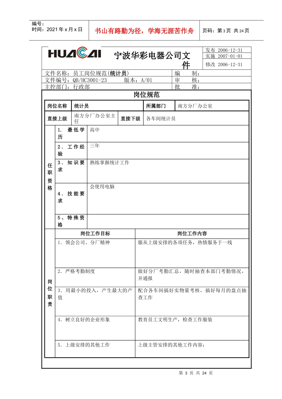 南方分厂各岗位规范_第3页