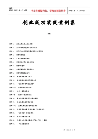 创业成功案例集