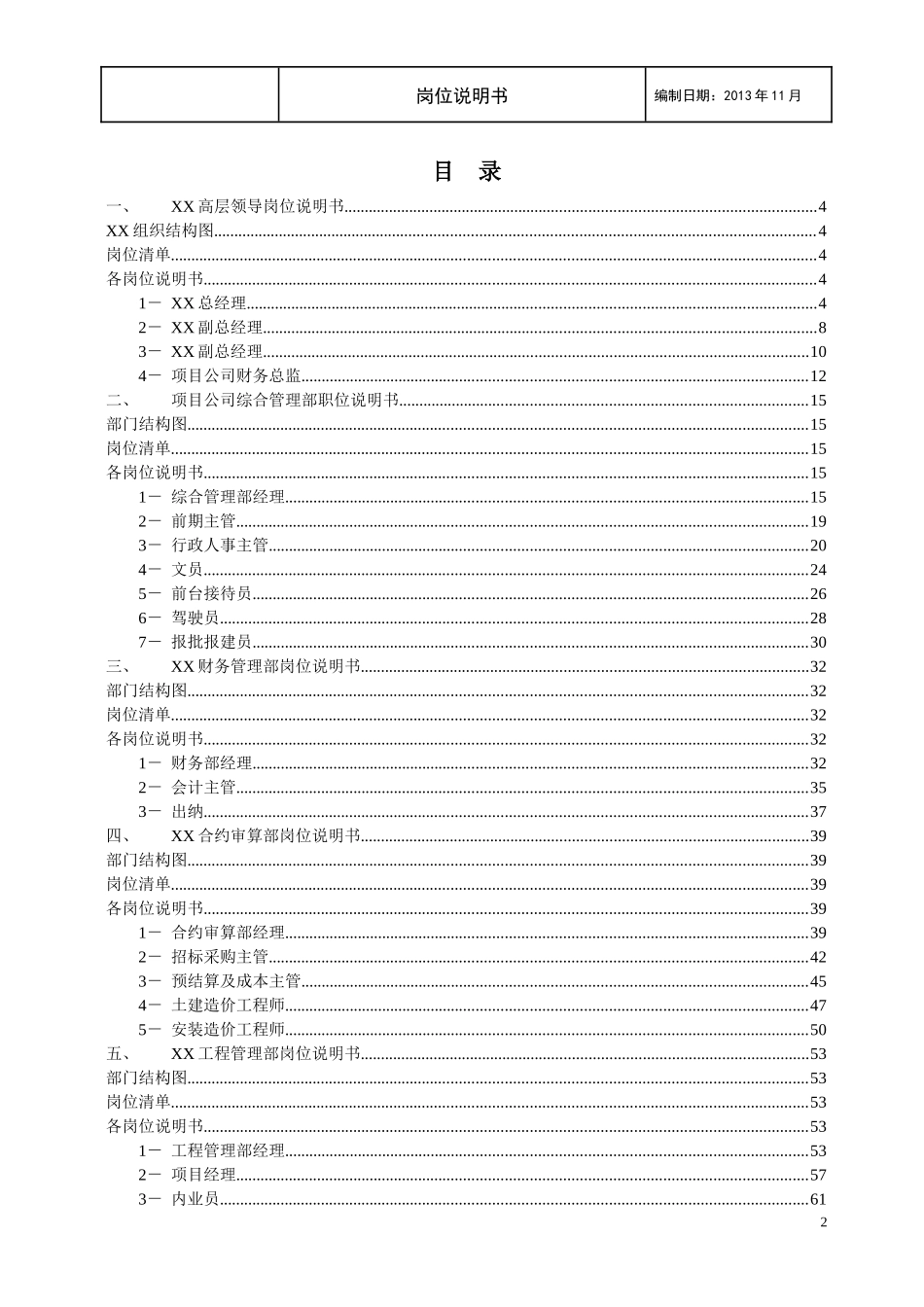 XX公司岗位说明书XXXX11_第2页