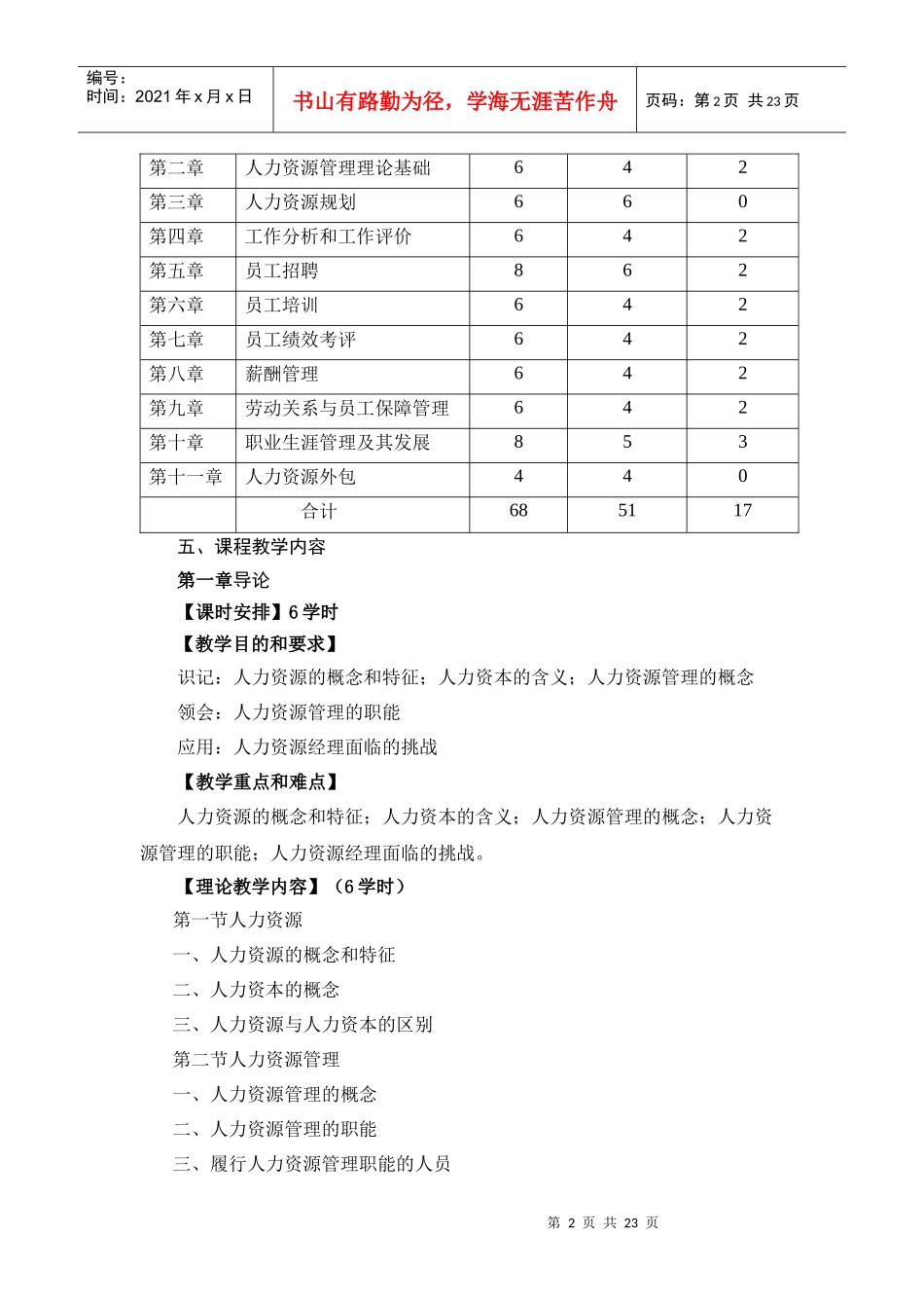 人力资源管理三纲_第2页