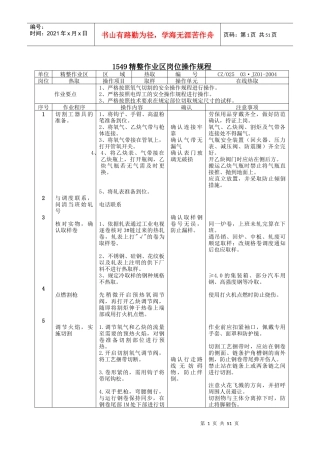 人力资源-20221549精整作业区岗位操作规程54页