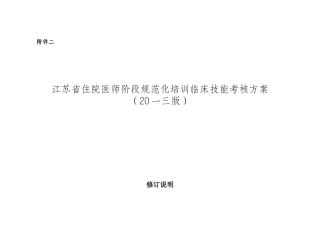 住院医师规范化培训考核方案