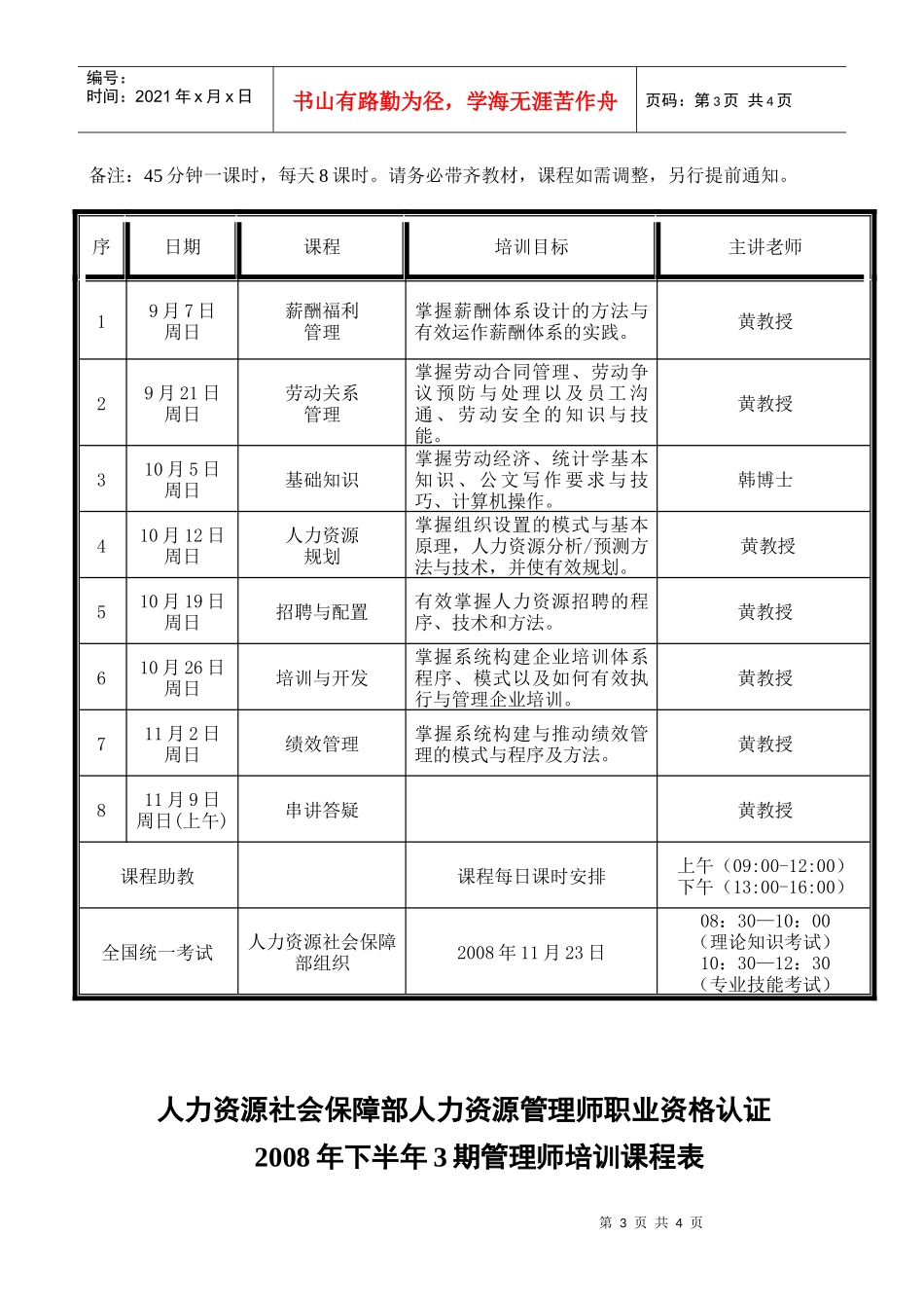 人力资源社会保障部人力资源管理师职业资格认证_第3页