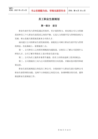 山东鲁能积成电子股份有限公司员工职业生涯设计