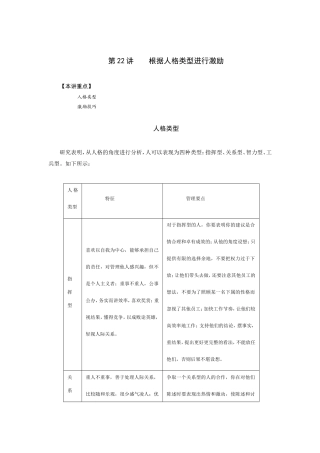 如何根据人格类型进行激励