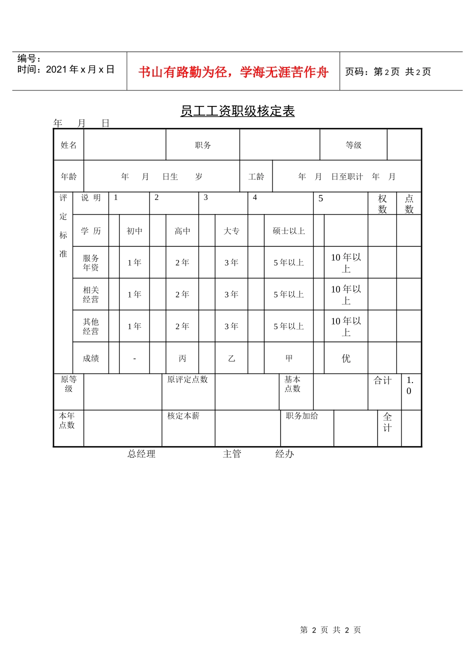变更工资申请单(1)_第2页