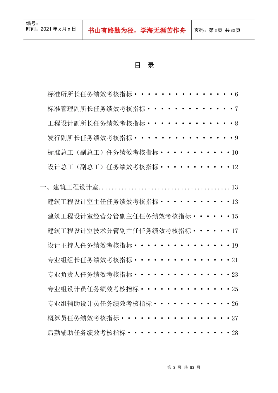 人力资源-20221203中国建筑标准设计研究所关键岗位考核指标_第3页