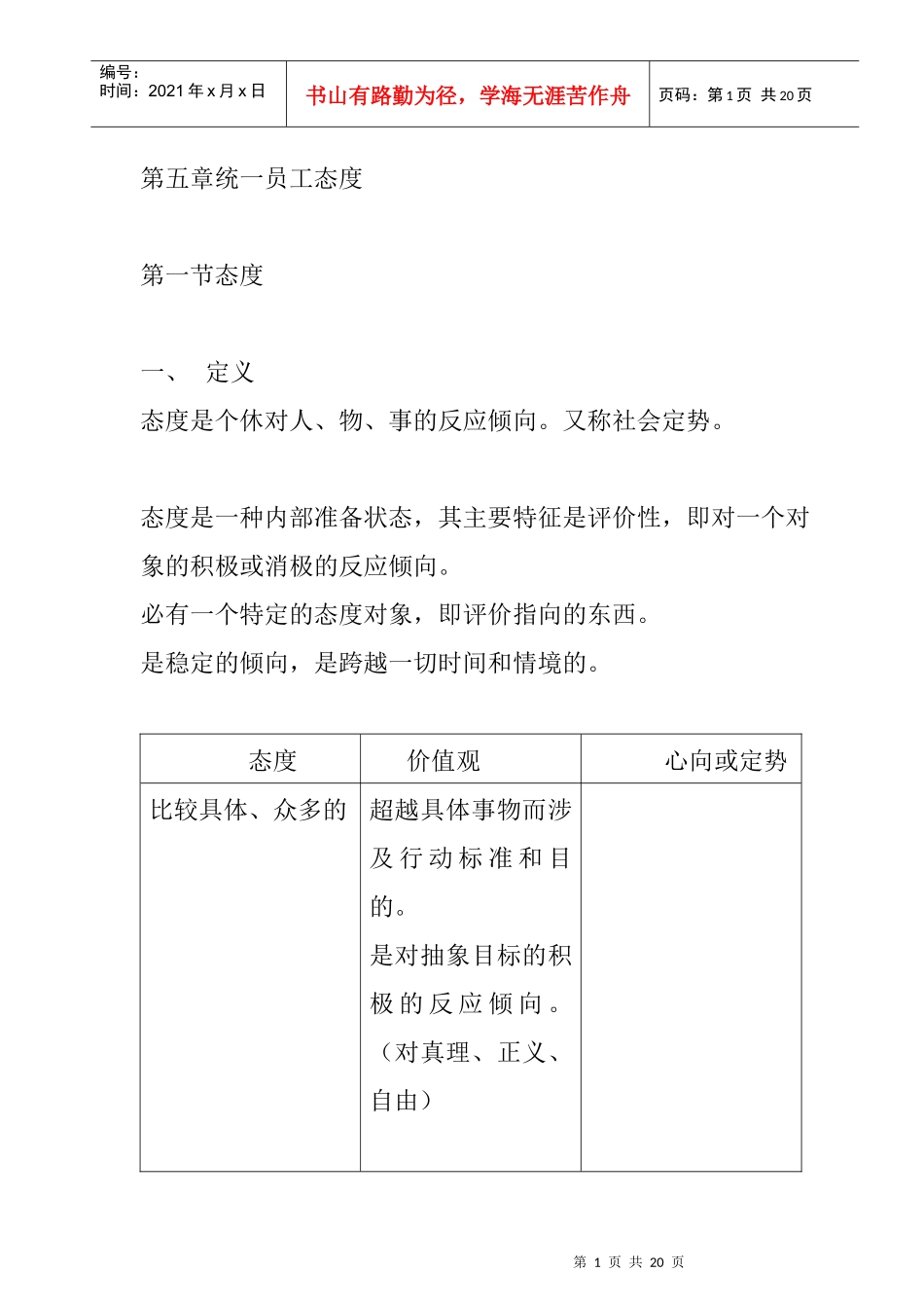 企业该如何统一员工态度_第1页