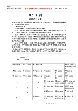 人力资源-2022Plc 培训教材