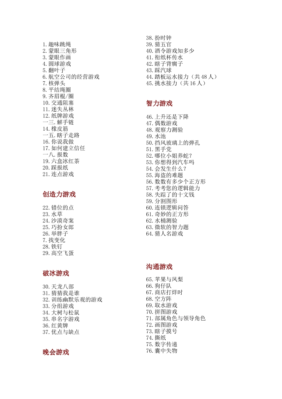 一百个热门培训游戏_第2页