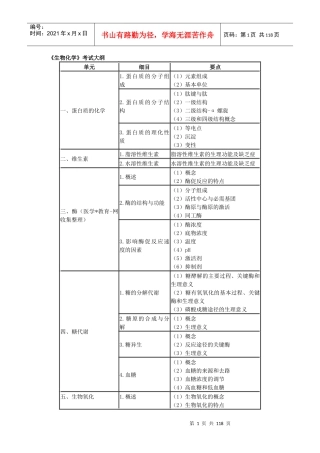 临床执业助理医师生物化学