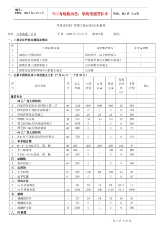 华能济宁电厂四期工程协调会汇报材料