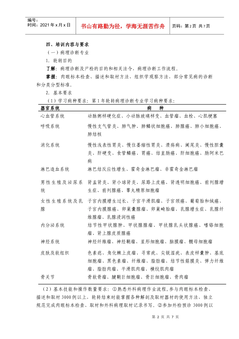 临床病理科医师培训细则_第2页