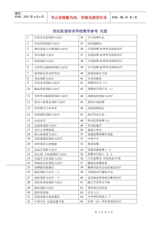 世纪医道培训学校教学参考光盘-济宁世纪医道网针灸推拿按摩