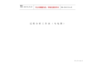 企业过程分析工作表