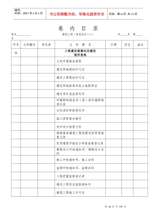 人力资源-2022XXXX_中山市建筑工程_组卷目录_卷内目录(档案馆版)