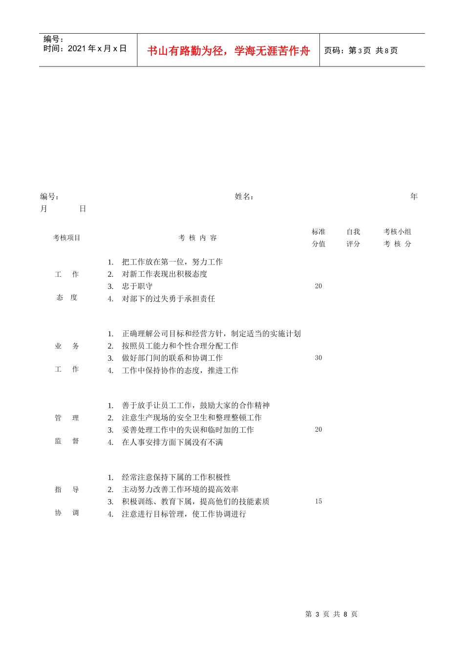 公司中层以上领导综合考核表_第3页