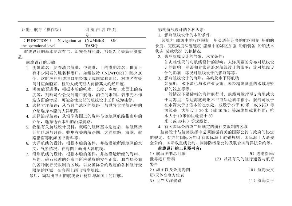 实习三副培训记录薄分页版_第1页