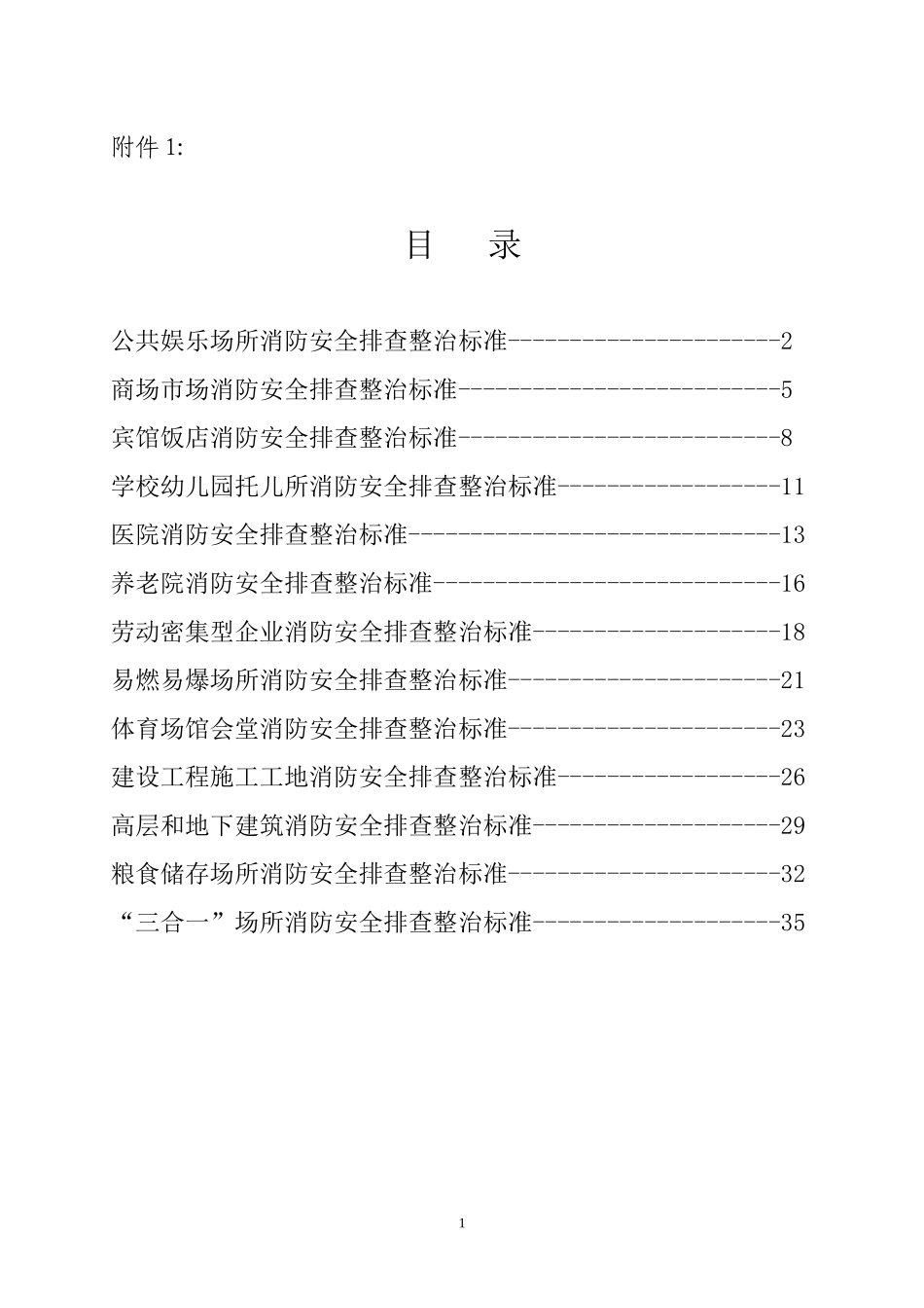 十三类场所消防安全排查整治标准_第1页