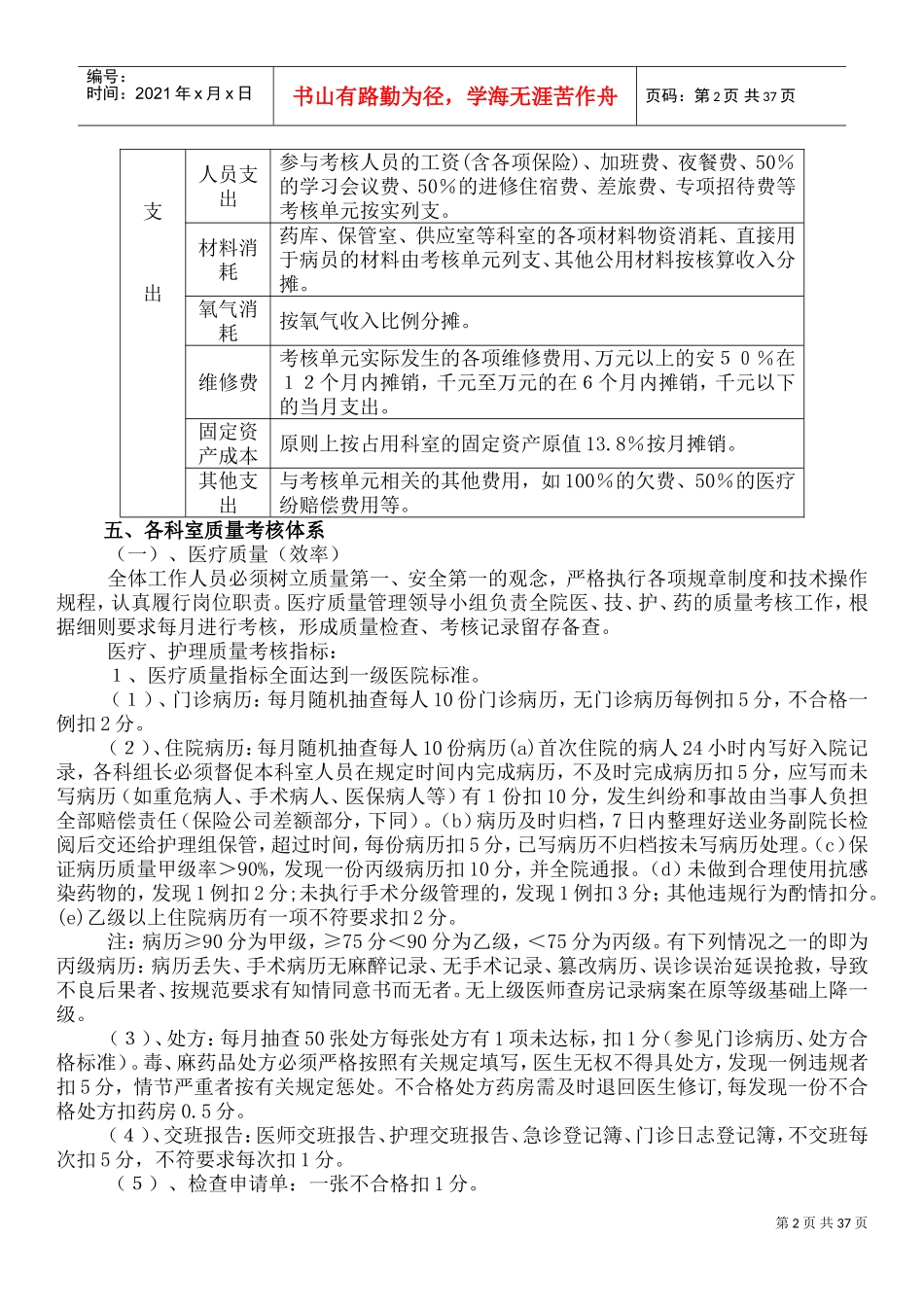 医院绩效工资分配方案(DOC68页)_第2页