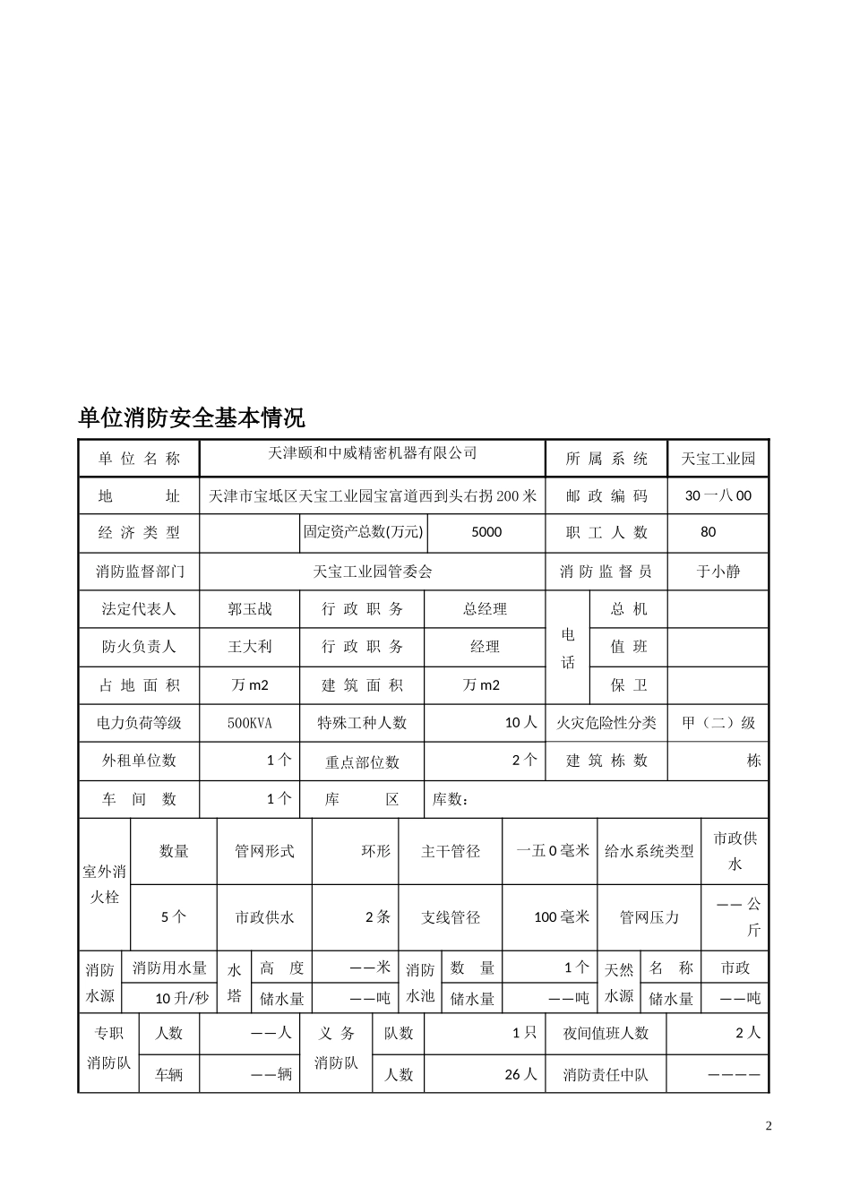 危化品企业消防档案_第2页