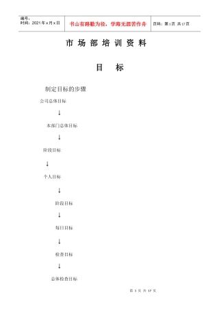 市场部培训资料