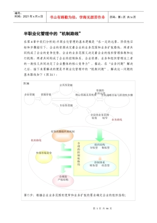 半职业化管理中的机制路线”