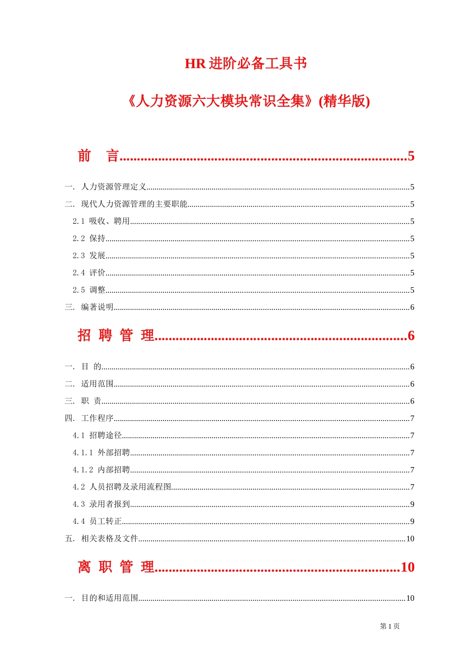 人力资源-2022HR进阶必备工具书《人力资源六大模块常识全集》(精华版)_第1页