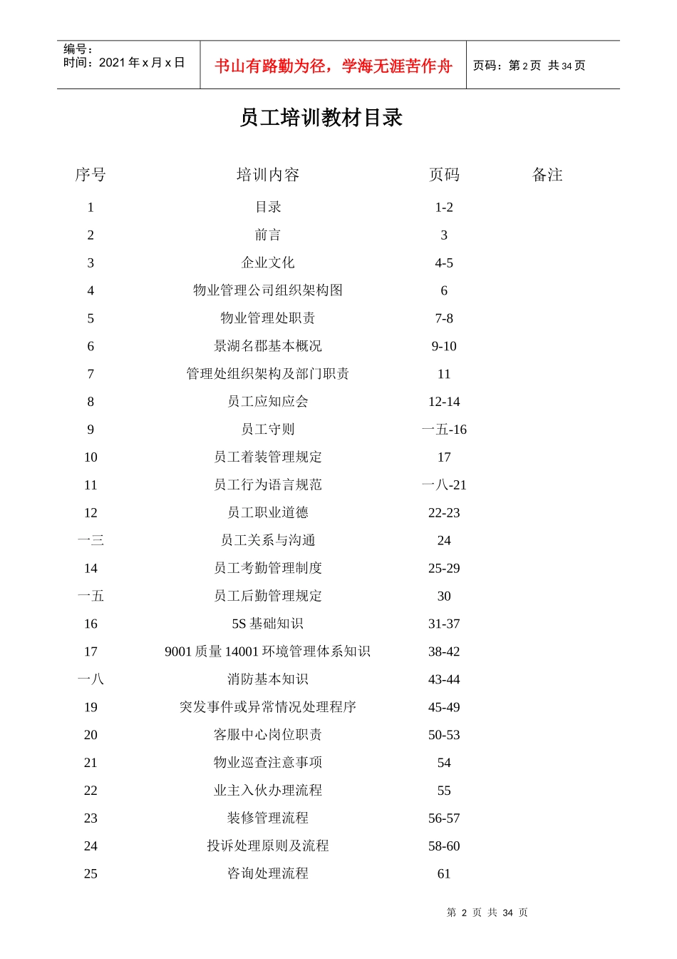东莞某物业管理公司新入职员工培训教材_第2页