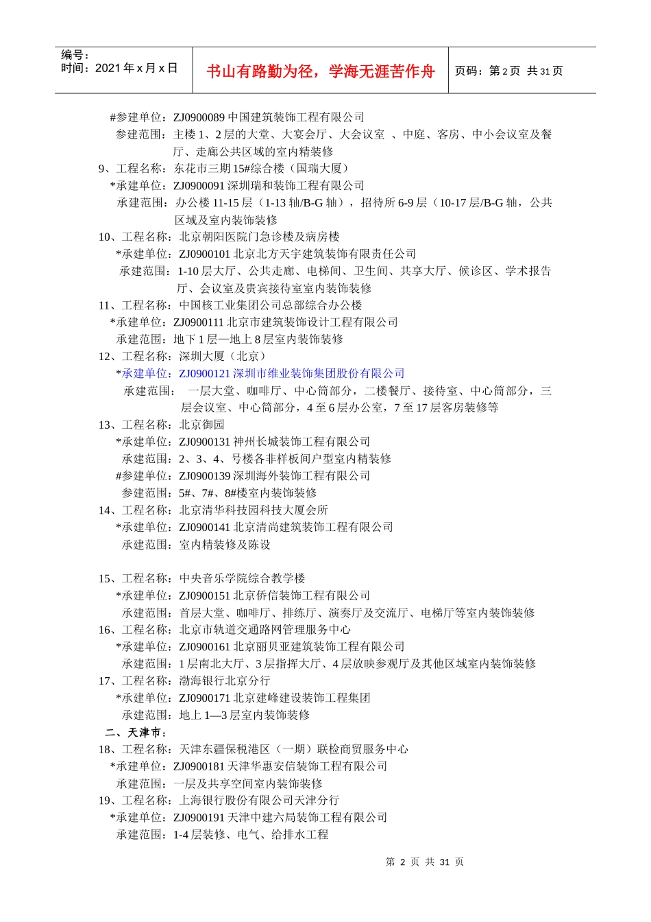 X年全国建筑工程装饰奖_第2页